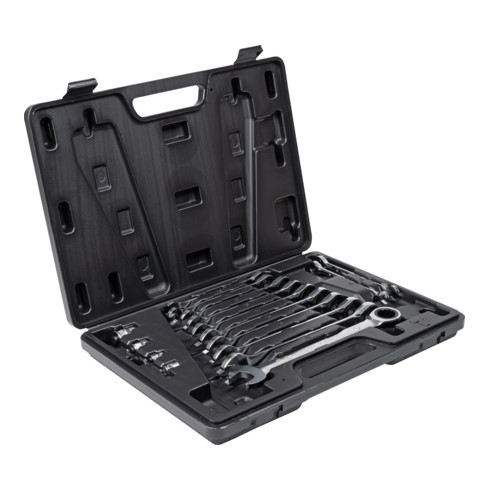 STIER Set di chiavi combinate tipo forte e speciale apertura chiave 8 - 19 mm 16 pezzi in valigetta di plastica