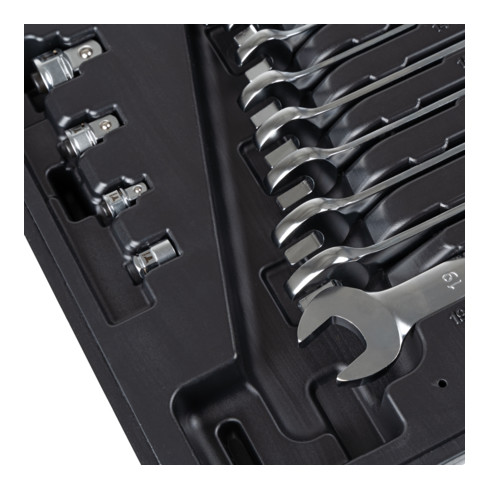 STIER Set di chiavi combinate tipo forte e speciale apertura chiave 8 - 19 mm 16 pezzi in valigetta di plastica