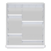 STIER Set di divisori per cassetti con altezza del pannello frontale 120-150 mm 1x4 separatori lisci