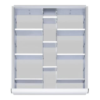 STIER Set di divisori per cassetti con altezza del pannello frontale 120-150 mm 2x9 separatori lisci