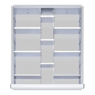 STIER Set di divisori per cassetti con altezza del pannello frontale 180-360 mm 2x9 separatori lisci