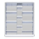 STIER Set di divisori per cassetti con altezza del pannello frontale 60-90 mm 2x9 separatori lisci-1