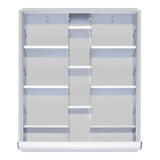 STIER Set di divisori per cassetti con altezza del pannello frontale 60-90 mm 2x9 separatori lisci