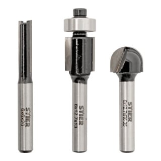 STIER Set di frese 3 pezzi 6 mm