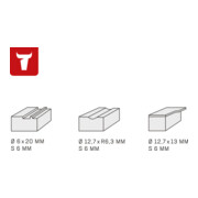 STIER Set di frese 3 pezzi 6 mm-5