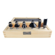 STIER Set di frese bordatrici e rifilatrici 6 pezzi 8 mm per fresatura verticale
