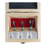 STIER Set di frese per scanalature a T 3 pezzi M5 M6 e M8 viti 8 mm per fresatura verticale-4