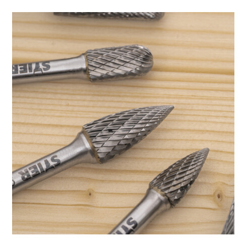 STIER Set di frese rotative, 10 pezzi