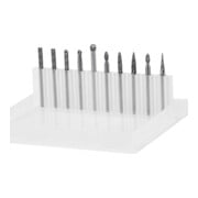 STIER Set di frese rotative HM 10 pz. con attacco da 3 mm-4