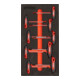 STIER Set di giraviti con impugnatura a T TX TX6 - TX30 mm 9 pezzi con inserto di espanso morbido (EVA)-1