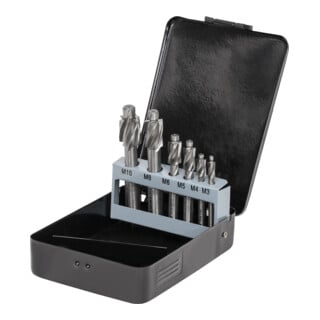 STIER Set di lamatori M3-M10 HSS DIN 373 con perni di guida