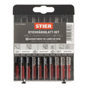STIER Set di lame per seghetti alternativi per metallo, legno e plastica 10 pezzi-4