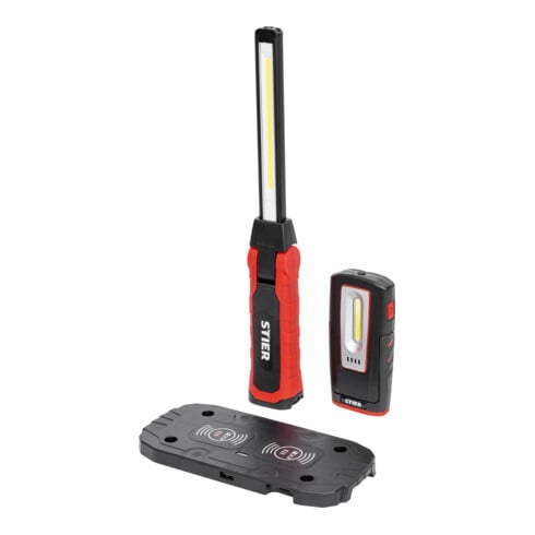 STIER Set di lampade da lavoro a LED, 300/1000 lumen, 120°