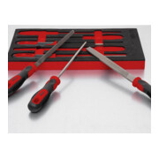 STIER Set di lime da officina, 200 mm H2 5 pezzi in inserto di espanso morbido (EVA)-2
