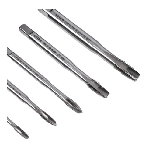 STIER Set di maschi a macchina e filettatori HSS-E Co8 M3-M12 forma B