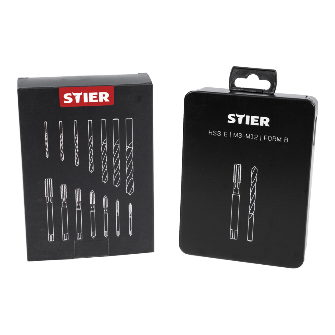 STIER Set di maschi a macchina e filettatori HSS-E Co8 M3-M12 forma B