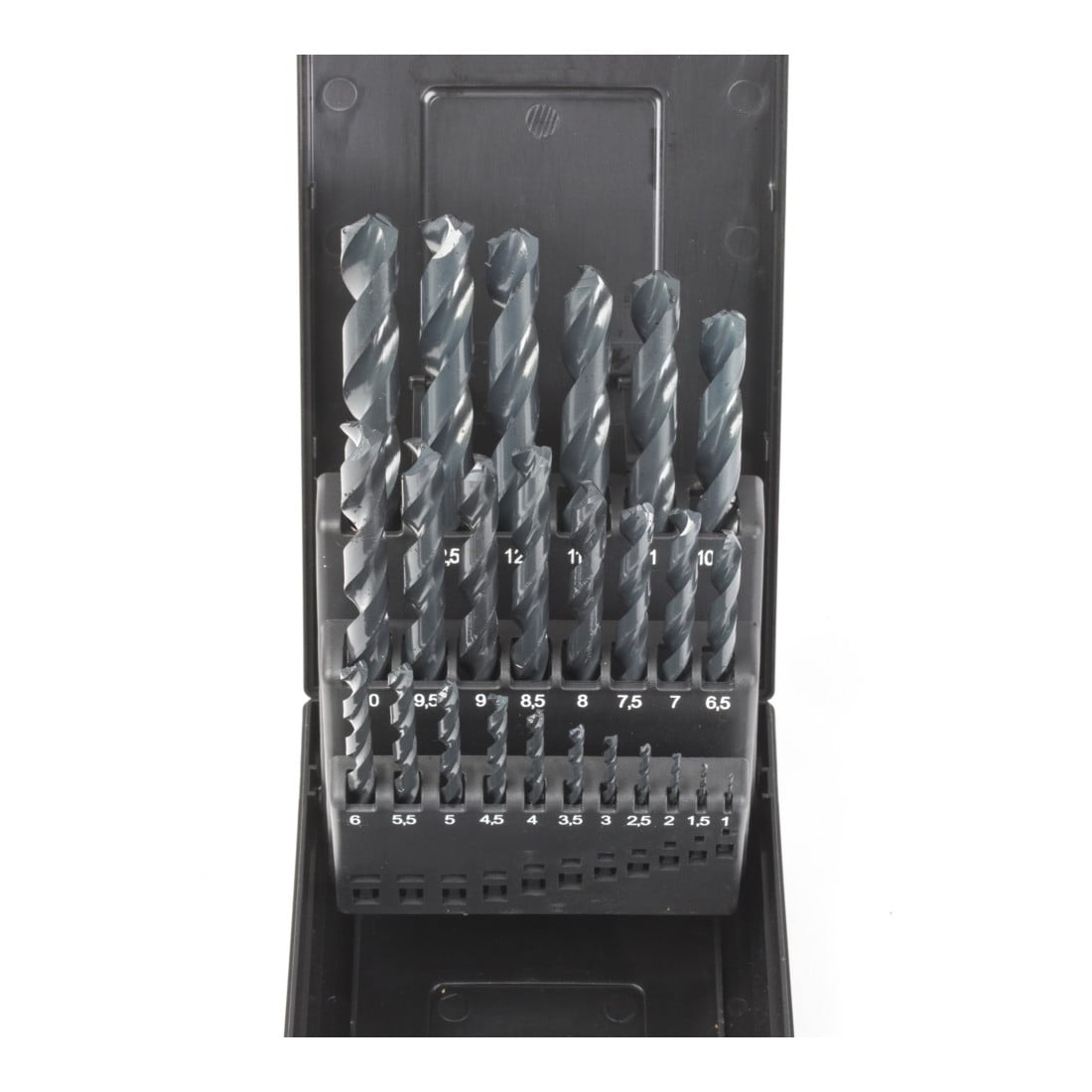 STIER Set di punte elicoidali HSS-R DIN 338 RN modello punta W, 25 pezzi (1-13 mm)