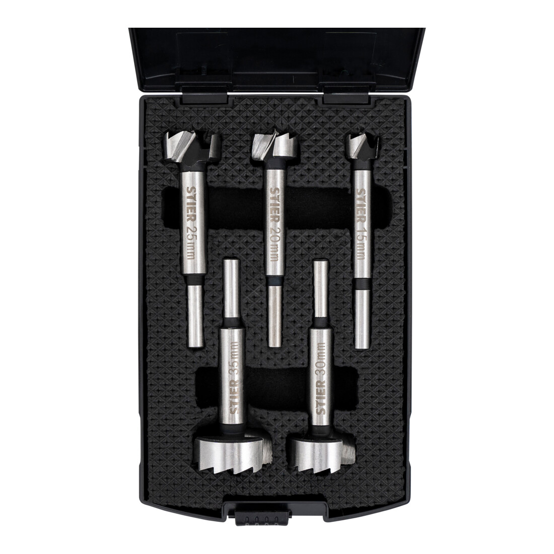 STIER Set di punte Forstner 5 pezzi (15, 20, 25, 30, 35 mm)