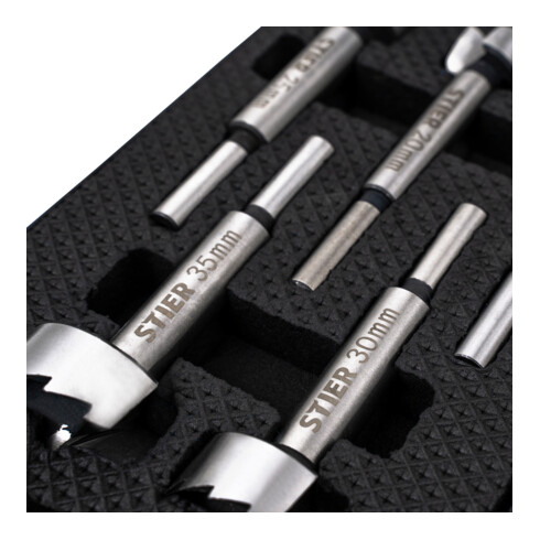 STIER Set di punte Forstner 5 pezzi (15, 20, 25, 30, 35 mm)