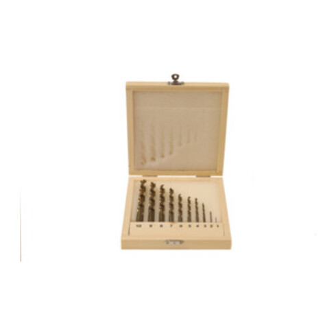 STIER Set di punte per legno HSS Co 10 pz. 1-10 mm