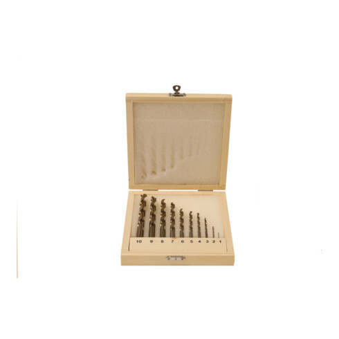 STIER Set di punte per legno HSS Co 10 pz. 1-10 mm