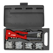 STIER Set di rivetti ciechi con rivettatrice manuale e rivetti ciechi 201 pezzi