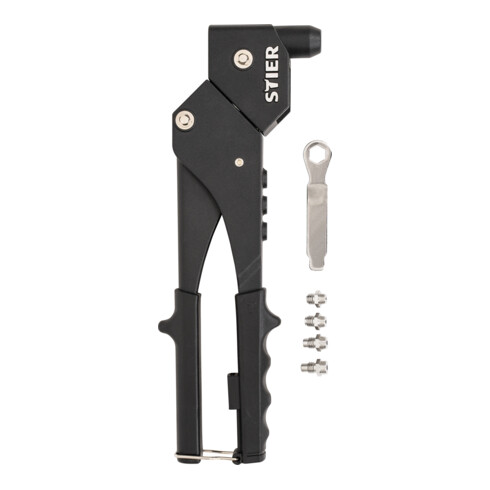 STIER Set di rivetti ciechi Premium con rivettatrice manuale 360° e rivetti ciechi 501 pezzi
