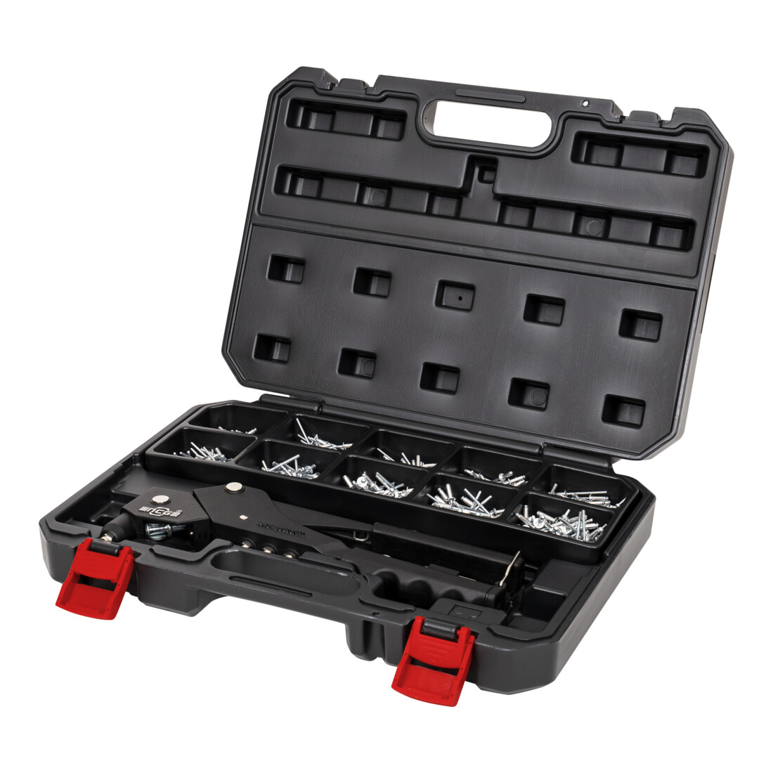STIER Set di rivetti ciechi Premium con rivettatrice manuale 360° e rivetti ciechi 501 pezzi