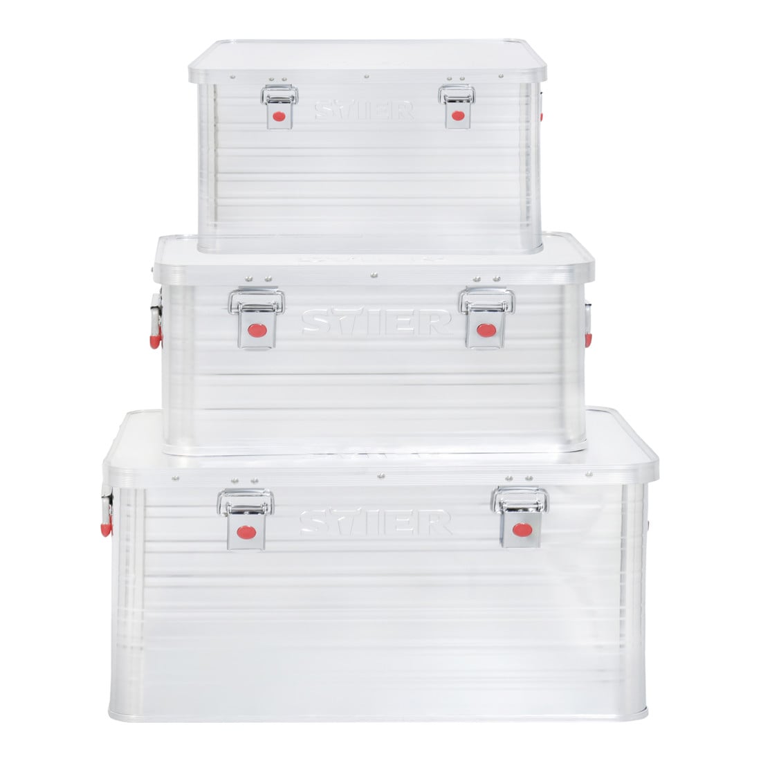 STIER Set di scatole in alluminio 50 l + 85 l + 135 l