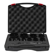 STIER Set di seghe a tazza HSS-Co8 bimetallo, profondità di taglio 44 mm, 14 pezzi (20, 22, 25, 32, 35, 40, 44, 51, 60, 68 e 76 mm)
