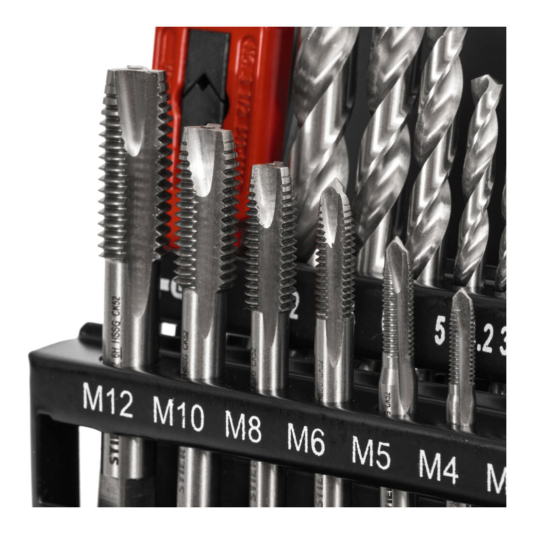 STIER Set di strumenti per maschiatura 15 pezzi M3-M12 forma B HSS-G