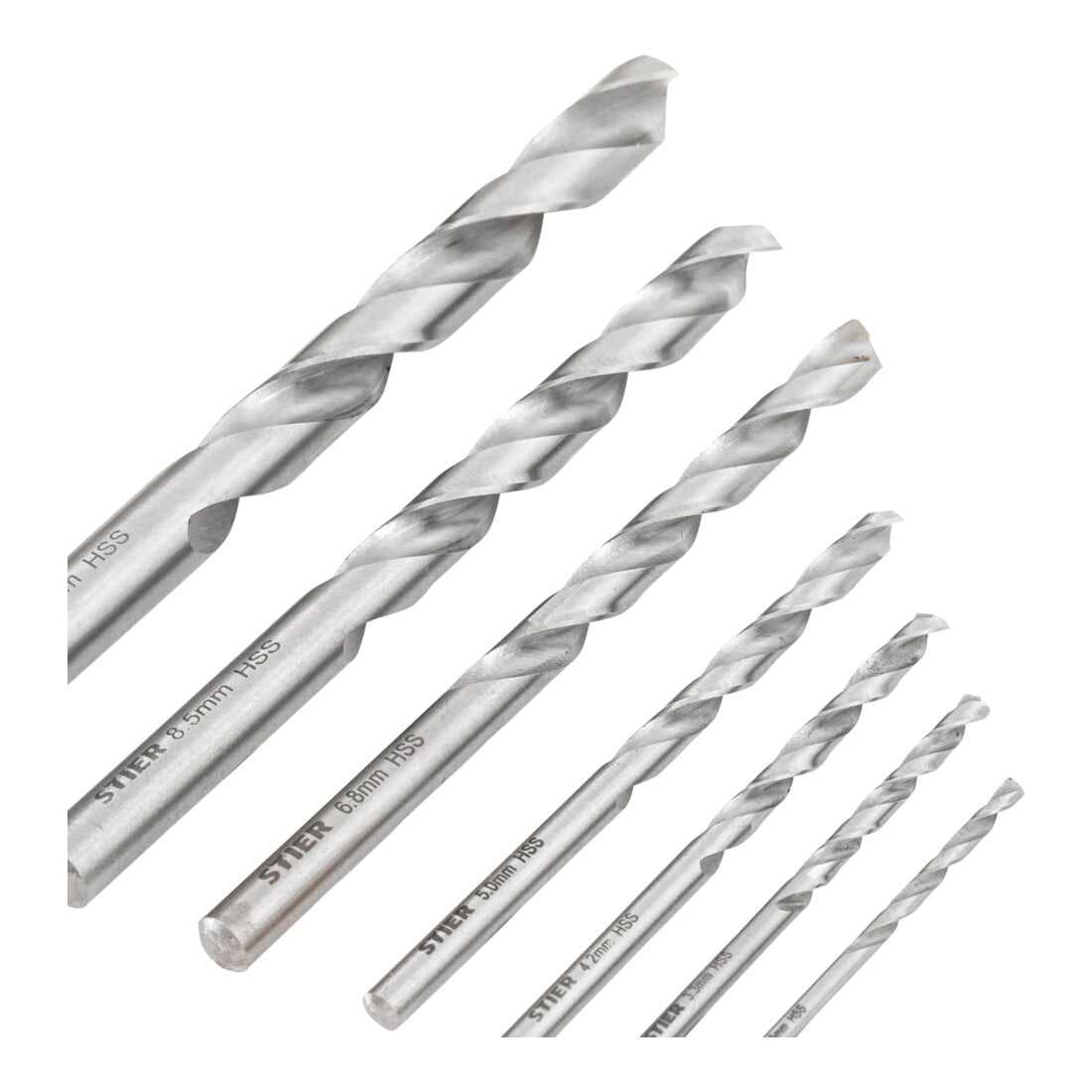 STIER Set di strumenti per maschiatura 15 pezzi M3-M12 forma B HSS-G