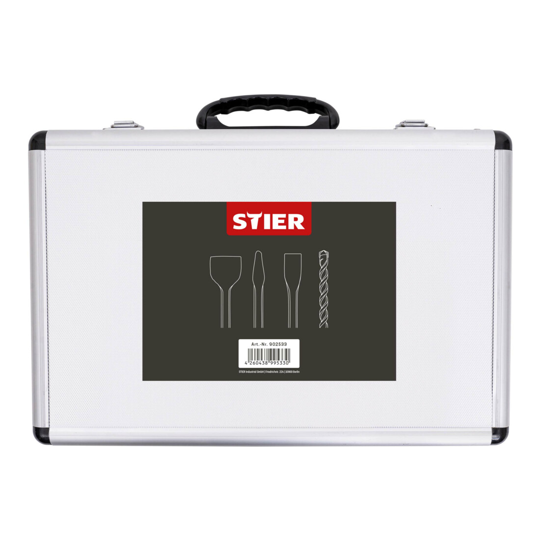 STIER Set punte e scalpelli SDS-Plus, 17 pezzi