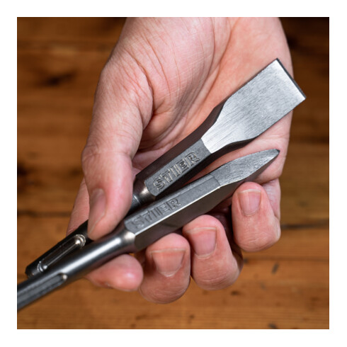 STIER Set punte e scalpelli SDS-Plus, 17 pezzi