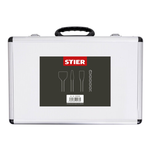 STIER Set punte e scalpelli SDS-Plus, 17 pezzi