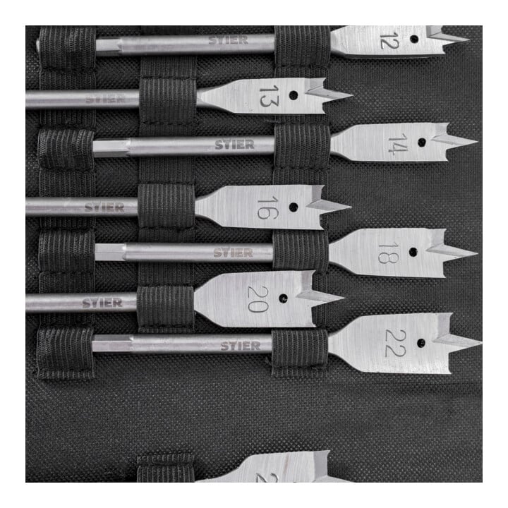 STIER Set vlakfreesboren 10 - 32 mm 1/4"