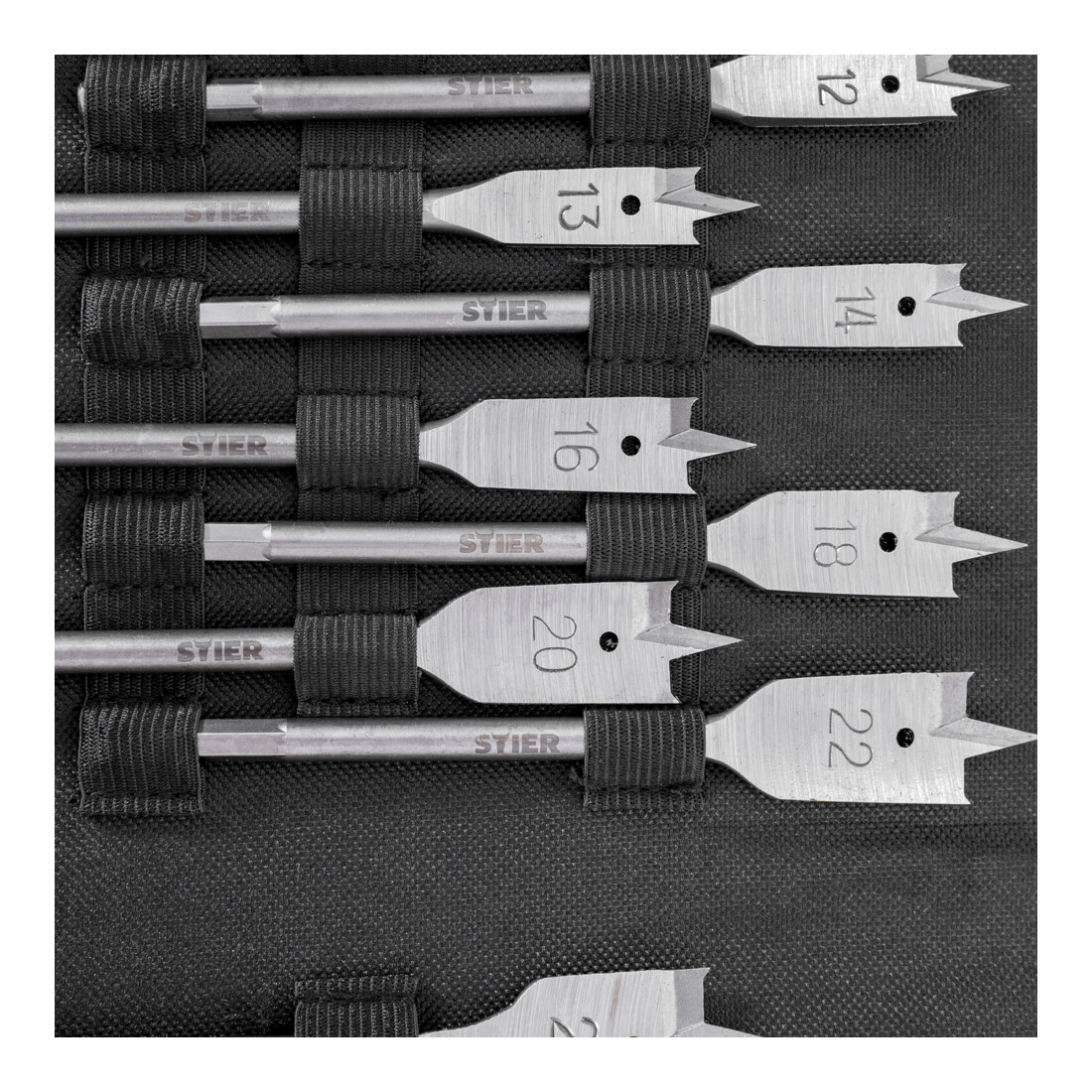 STIER Set vlakfreesboren 10 - 32 mm 1/4"