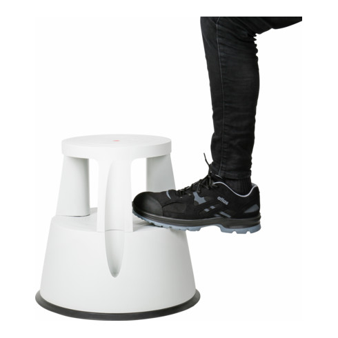 STIER Sgabello a rotelle in plastica