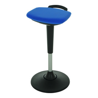 STIER Sgabello da banco inclinabile con base a piastra altezza della seduta 600-840 mm blu