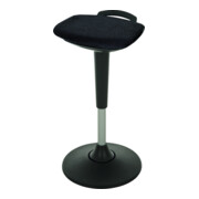 STIER Sgabello da banco inclinabile con base a piastra altezza della seduta 600-840 mm nero-1