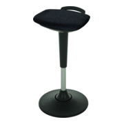 STIER Sgabello da banco inclinabile con base a piastra altezza della seduta 600-840 mm nero-1