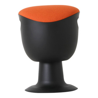 STIER Sgabello girevole e inclinabile con base a piastra altezza della seduta 465-585 mm con imbottitura arancione