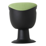 STIER Sgabello girevole e inclinabile con base a piastra altezza della seduta 465-585 mm con imbottitura verde-1