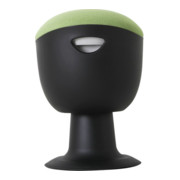 STIER Sgabello girevole e inclinabile con base a piastra altezza della seduta 465-585 mm con imbottitura verde-2