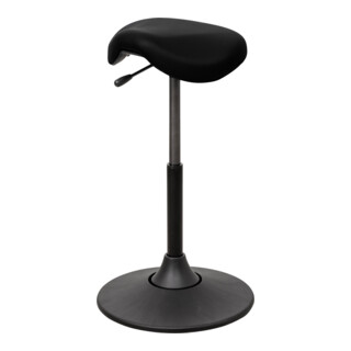 STIER Sgabello inclinabile con sedile a sella nero altezza della seduta 510-700 mm