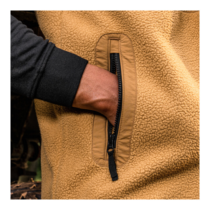 STIER sherpa gilet S goudbruin