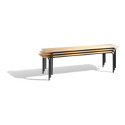 STIER Sitzbank stapelbar mit Buchenholzleisten 460x1600x460mm-2