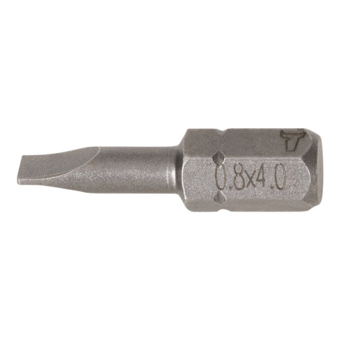 STIER sleufbit 4,0 x 0,8 mm, vorm C 6,3, lengte 25 mm, verpakking van 10 stuks