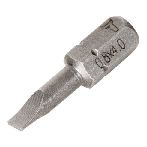 STIER sleufbit 4,0 x 0,8 mm, vorm C 6,3, lengte 25 mm, verpakking van 10 stuks