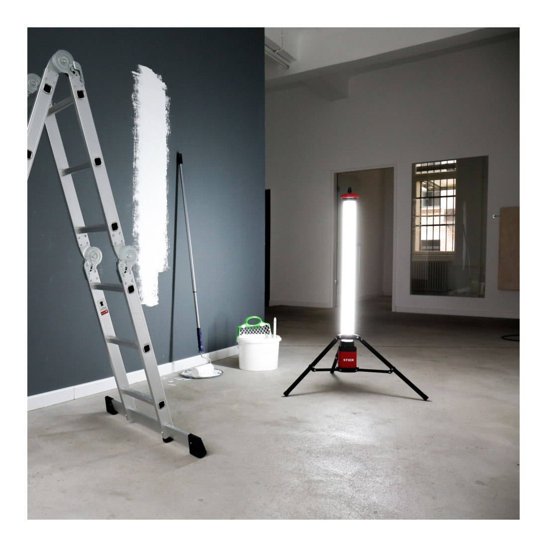 STIER SMD-led-tower-accubouwlamp 360° 3500 lumen 36 W